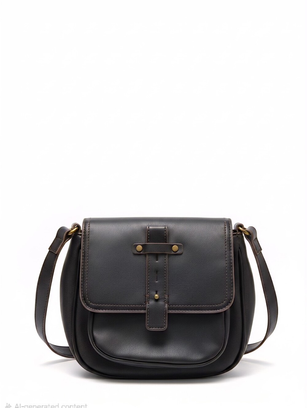 Classic A N A Black Leather Crossbody Bag - Timeless Everyday Style